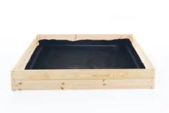 Sale Begynders Forhøjet Bed 80x80x20cm - Nem opsætning, Højkvalitets fyr, Inkluderer ukrudtsbarriere Plantningsbænke