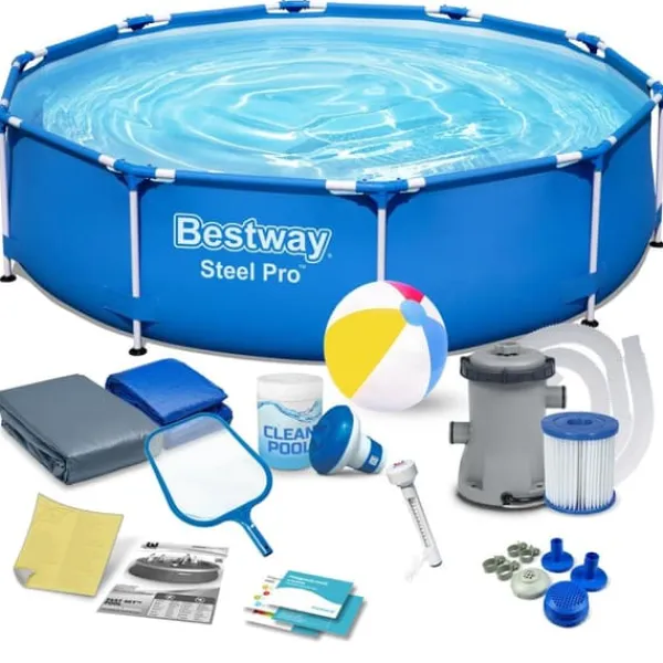 Viking Choice Pooler^Bestway - overjordisk pool - 305x76cm - komplet pool - blå