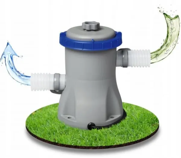 Best Bestway - svømmebassinpumpe - med filter - 2006 liter/time - grå Pool- & Spatilbehør