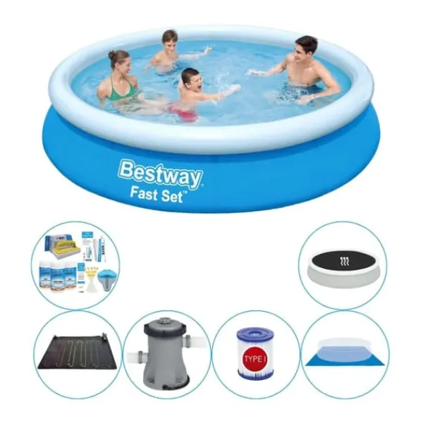 Bestway Pooler^Fast Set Rund 366x76 cm - Pool Comfort Pakke