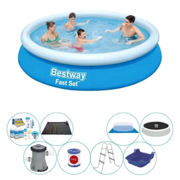 Bestway Pooler^Fast Set Rund 366x76 cm - Pool kombi tilbud