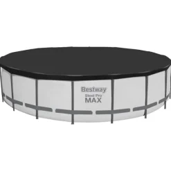 Pool- & Spatilbehør^Bestway Flowclear Fast Set poolovertræk 555 cm | Farve: Grå | Størrelse: 555 cm