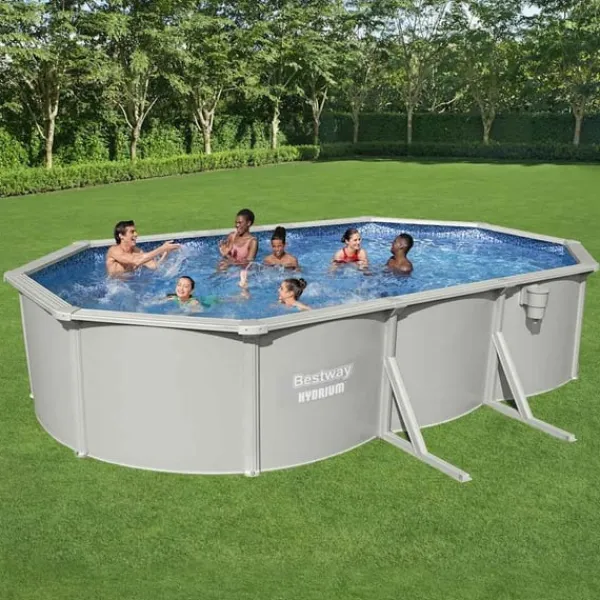 Bestway Pooler^Hydrium fritstående pool 610x360x120 cm oval
