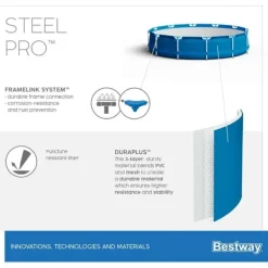 Bestway Pooler^Pool Steel Pro - Poolpakke - 396x84 cm