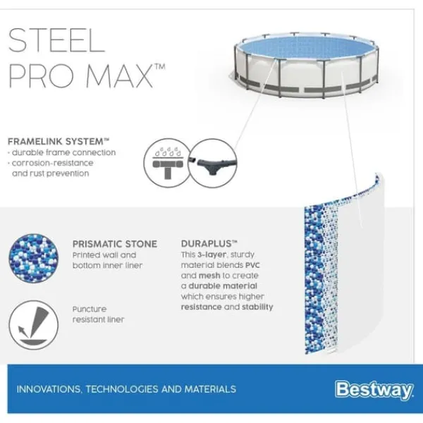 Bestway Pooler^Pool Steel Pro MAX - Poolsæt - 366x76 cm