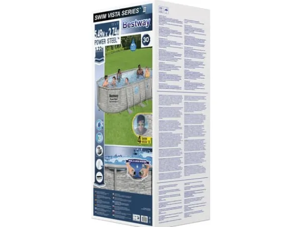 Viking Choice Pooler^Bestway Power Steel Swim Vista Series II Familiepool med Sikkerhedsvinduer, 549x274x122cm