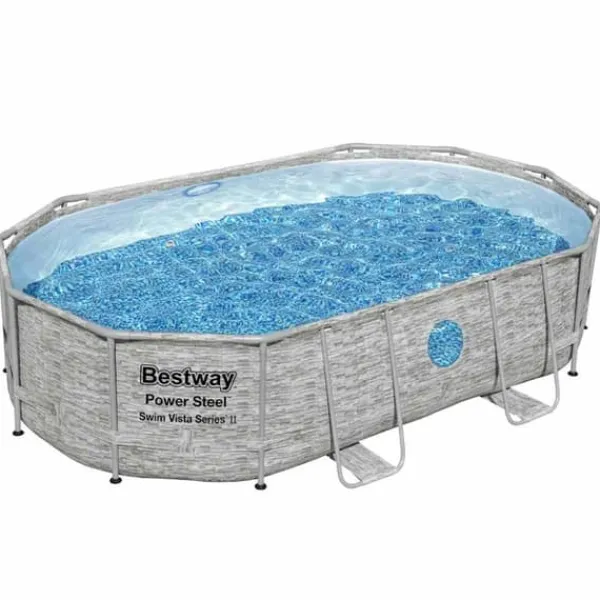 Pooler^Bestway Power Steel swimmingpoolsæt - Inkl. filterpumpe | Størrelse: 488x305x107 cm
