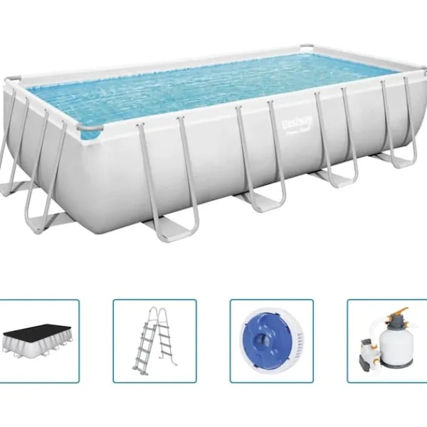 Power Steel swimmingpool 549x274x122 cm rektangulær Pooler