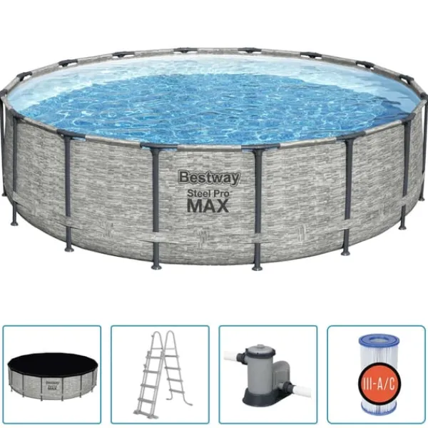 Bestway Pooler^Power Steel swimmingpool 488x122 cm rund
