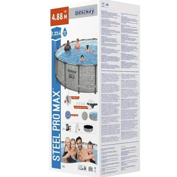 Bestway Pooler^Power Steel swimmingpool 488x122 cm rund