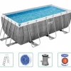 New Power Steel swimmingpoolsæt rektangulær 412x201x122 cm Pooler