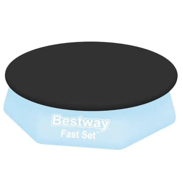 Bestway Pooler^Round Oppustelig Fast Set Swimming Pool - 244 x 61 cm - Blå - Inklusive Tilbehør CB11