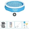 Best Round Oppustelig Fast Set Swimming Pool - 305 x 66 cm - Blå - Inklusive Tilbehør CB58 Pooler