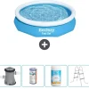 Outlet Round Oppustelig Fast Set Swimming Pool - 305 x 66 cm - Blå - Inklusive Tilbehør CB60 Pooler