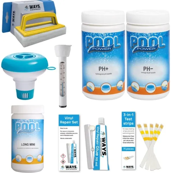 Bestway Pooler^Round Oppustelig Fast Set Swimming Pool - 305 x 66 cm - Blå - Inklusive Tilbehør CB13