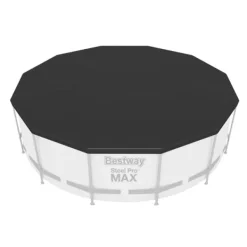 Outlet Round Oppustelig Fast Set Swimming Pool - 366 x 76 cm - Blå - Inklusive Tilbehør CB52 Pooler