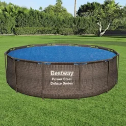 New Bestway solopvarmet poolovertræk Flowclear 356 cm | Farve: Blå | Størrelse: 356 cm Pool- & Spatilbehør