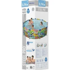 Pooler^Bestway Steel Pro MAX swimmingpool - Fritstående rund pool | Størrelse: 274x66 cm