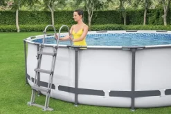 Viking Choice Pooler^Bestway Steel Pro Max 457x122 cm Rund Overjordisk Pool Sæt med Pumpe, Stige og Dække