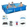 Steel Pro Rectangular 300x201x66 cm - Pool Comfort Package Pooler