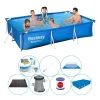 Sale Steel Pro Rectangular 300x201x66 cm - Blå - Pool plus tilbehør Pooler
