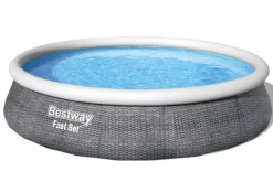 Bestway Pooler^Swimming Pool - Fast Set - Paradise Flowers - 457 x 84 cm - Inklusiv WAYS vedligeholdelsespakke & filterpumpe