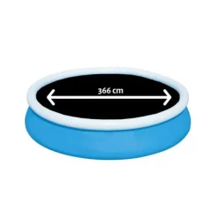 Bestway Pooler^Swimming Pool - Fast Set - 366 x 76 cm - Inklusiv solsejl