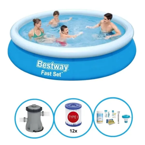 Sale Swimming Pool Fast Set - Swimming Pool Bundle - 366x76 cm Pooler