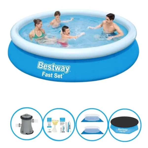 Bestway Pooler^Swimming Pool Fast Set - Inklusiv tilbehør - 366x76 cm