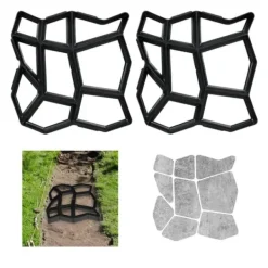 Havedekorationer^Betonform, 4x42x42 cm, Sort