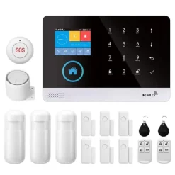 New Bevægelsesdør Magnet Sensor Alarm System, Smart Home Integration, Forbedret Sikkerhed,EU Stik, 2G GSM Kit D Hjemmealarmsystemer