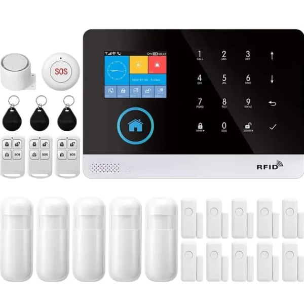 New Bevægelsesdør Magnet Sensor Alarm System, Smart Home Integration, Forbedret Sikkerhed,2G GSM Kit F, EU Stik Hjemmealarmsystemer