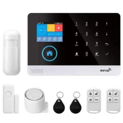 Hjemmealarmsystemer^Bevægelsesdør Magnet Sensor Alarm System, Smart Home Integration, Forbedret Sikkerhed,2G GSM Kit A, EU Stik