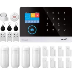 New Bevægelsesdør Magnet Sensor Alarm System, Smart Home Integration, Forbedret Sikkerhed,EU Stik, 2G GSM Kit E Hjemmealarmsystemer