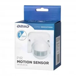 Bevægelsesdetektorer^BEVÆGELSESSENSOR 180° IP44 1200W HVID - ON-CR-201/W