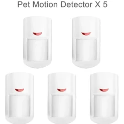Bevægelsesdetektorer^Bevægelsessensor Detektor, Kæledyrsvenligt Design, Smart Home Kompatibel,5PC 433MHz Sensor