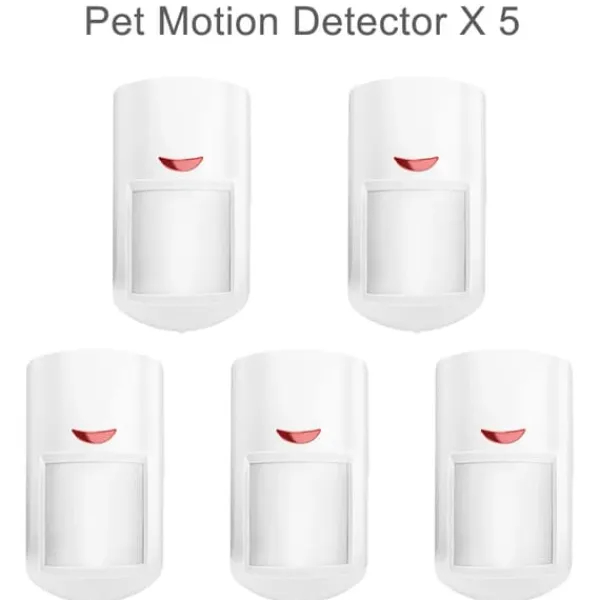 Bevægelsesdetektorer^Bevægelsessensor Detektor, Kæledyrsvenligt Design, Smart Home Kompatibel,5PC 433MHz Sensor