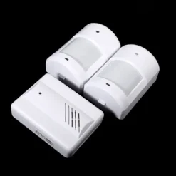 Hjemmealarmsystemer^Bevægelsessensor Trådløs Alarm Sikkert System Dørklokke Alarm Til Hjemmet (1 Modtager 2 Sender)