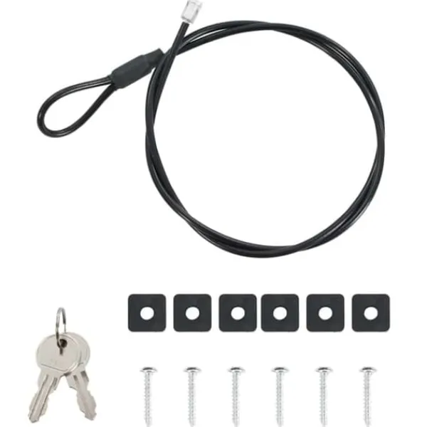 Pengeskabe^Bil Safe med lås - Robust metalboks til værdigenstande | Farve: Sort | Størrelse: 21.8x16x7 cm