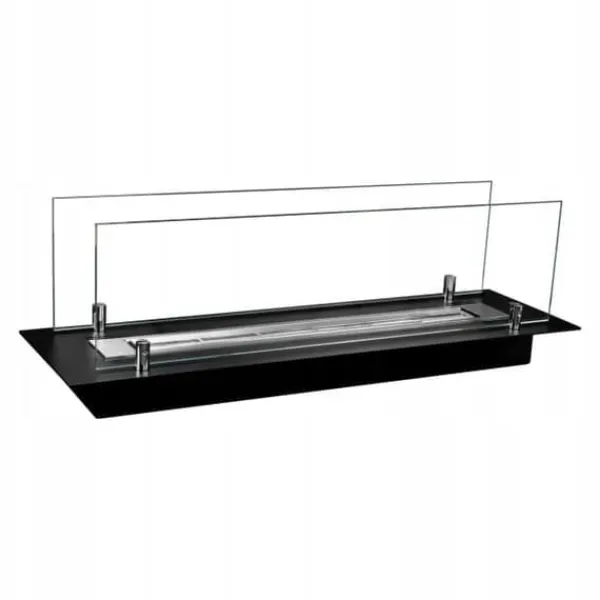 Online Biopejs / Flush indsats 65 cm / Sort mat med glas / TÜV certifikat / Flush indsats Pejse