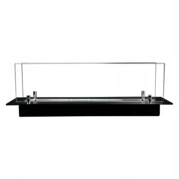 Online Biopejs / Flush indsats 65 cm / Sort mat med glas / TÜV certifikat / Flush indsats Pejse