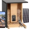 Til Fugle & Småvildt^Birdfy Feeder Bamboo med AI-drevet fuglegenkendelse + solpanel