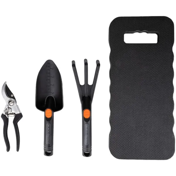 Black+Decker Haveværktøj^Black & Decker 4-deligt Haveredskabssæt - Komplet Kit til Havepleje