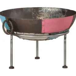 Sale Bålfad i jern 55x55x38 cm - Stabilt og transportabelt | Farve: Sort Pejse