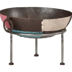 Sale Bålfad i jern 55x55x38 cm - Stabilt og transportabelt | Farve: Sort Pejse