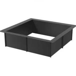 Tilbehør Til Brændeovne & Pejse^Bålfad Ring, 91,4x91,4x25 cm, Sort, Kulstofstål