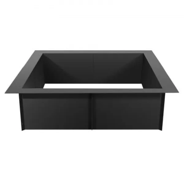 Tilbehør Til Brændeovne & Pejse^Bålfad Ring, 91,4x91,4x25 cm, Sort, Kulstofstål