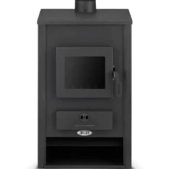 BLIST B2E Moderne Design Træbrændeovn med Vandmantel - 15 kW, Miljøvenlig Opvarmning til Designbevidste Hjem Brændeovne