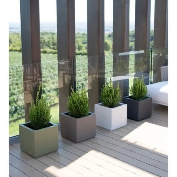 Blomlåda - ETHICA - Grafit - Fyrkantig - 38 L - STEFANPLAST Krukker & Plantebeholdere