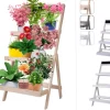 New Blomsteretage /100x52x52 cm/ Naturligt træ Havedekorationer